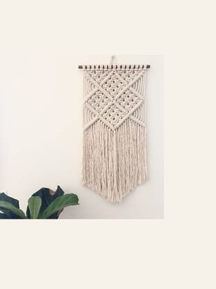 Art Tales Macrame Wall Hanging Squared pattern