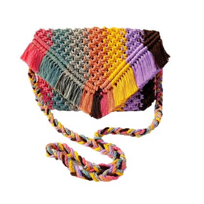 Rainbow inspired multicolored womens Sling Handbag | Trending Handbags | Ladies Handbag