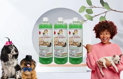 SWACCH Dog Shampoo (1 Litre) (Combo Pack of 3) NEEM ALOVERA