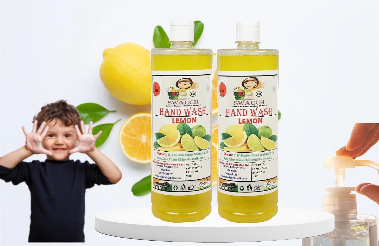 Swacch Hand wash (1 Litre) (Pack of 2) Lemon