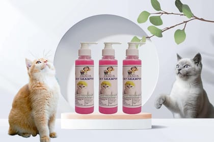 SWACCH Premium Shampoo for CAT Shampoo (200ML) (Pack of 3) Rose