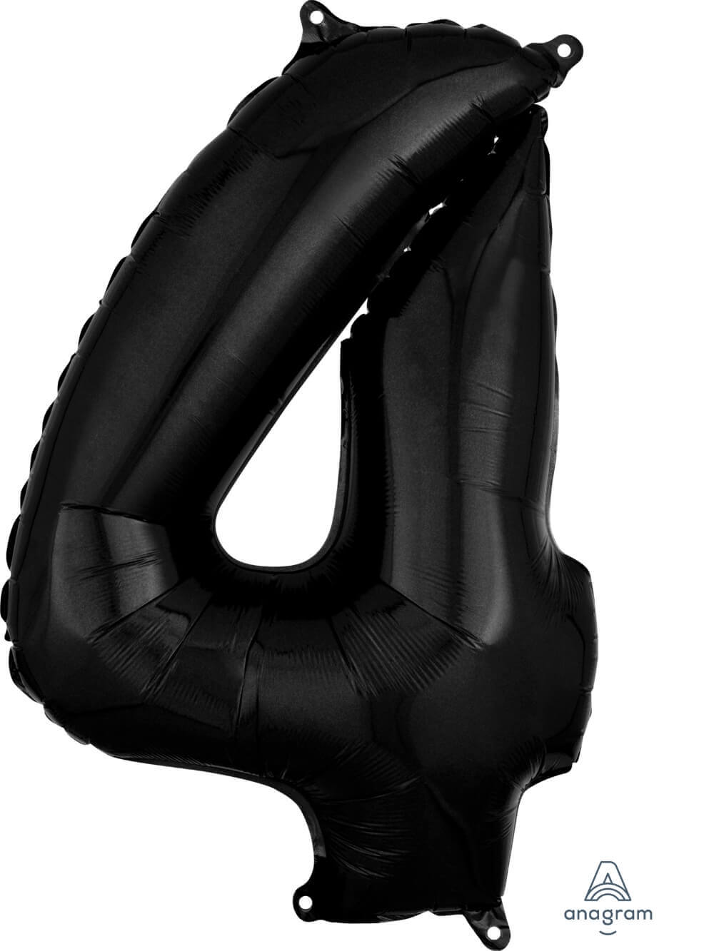 Large Shape No. 4 Black Balloons 26" - L26