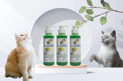 SWACCH Premium Shampoo for CAT Shampoo (200ML) (Pack of 3) NEEM ALOVERA