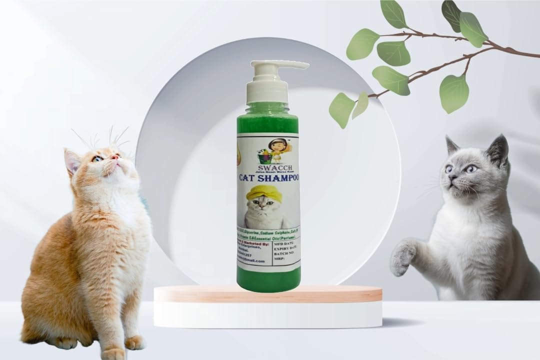 SWACCH Premium Shampoo for CAT Shampoo (200ML) NEEM ALOVERA