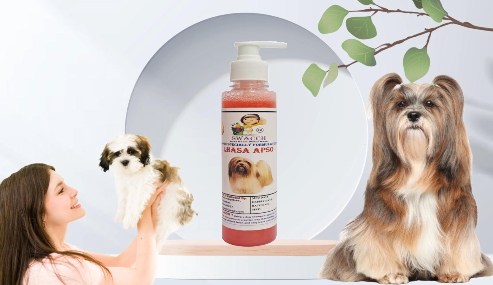 SWACCH Premium Shampoo for Lhasa APSO (200ML) Strawberry