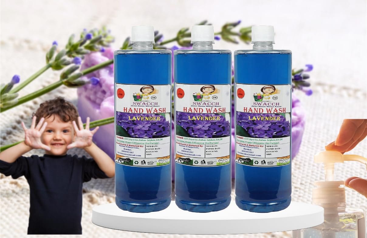 Swacch Hand Wash (1 Litre) (Pack of 3) Lavender