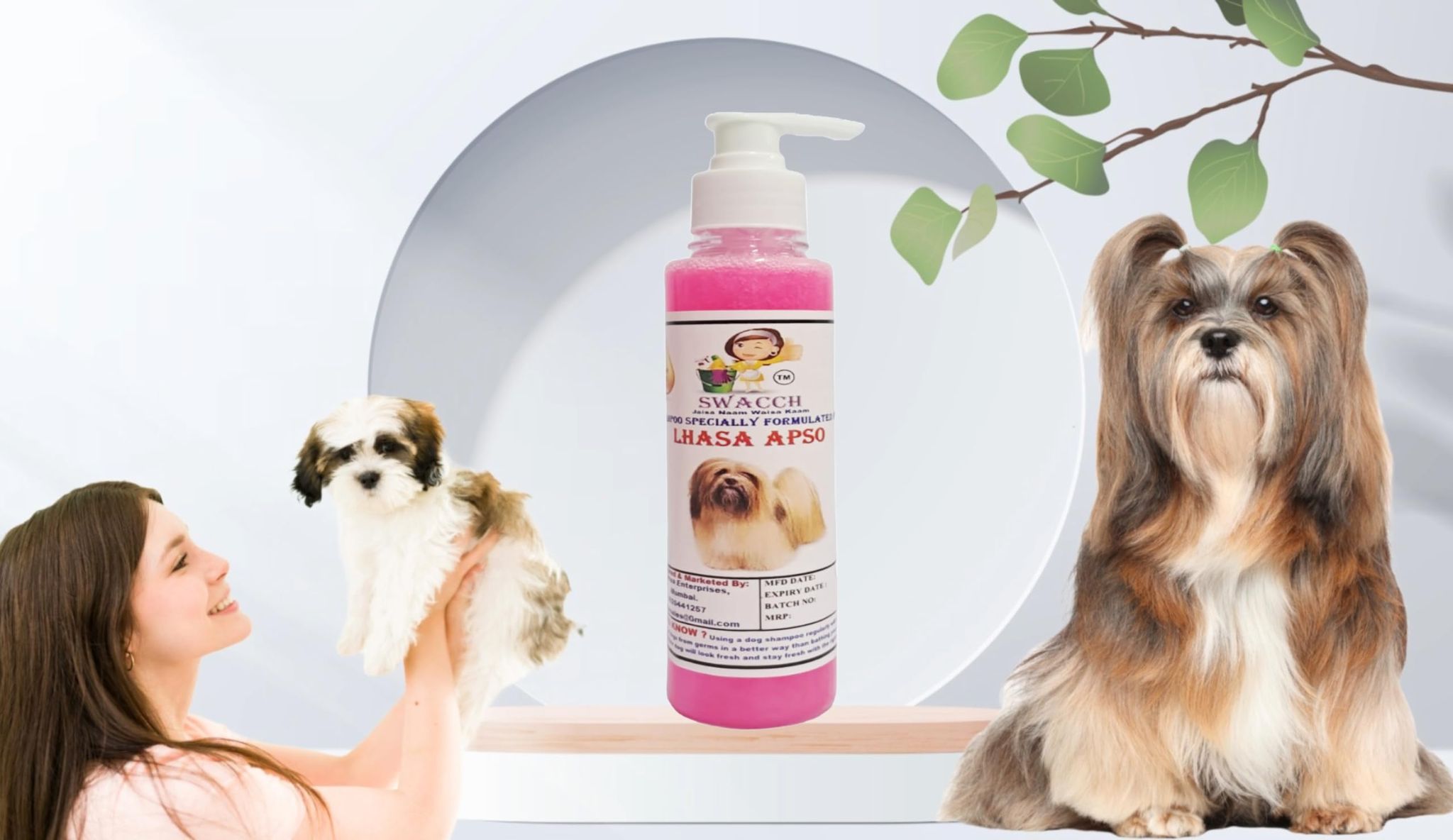 SWACCH Premium Shampoo for Lhasa APSO (200ML) Rose