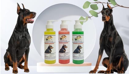 SWACCH Premium Shampoo for Doberman (200ML) (Combo Pack of 3) Lemon, Jasmine & NEEM ALOVERA