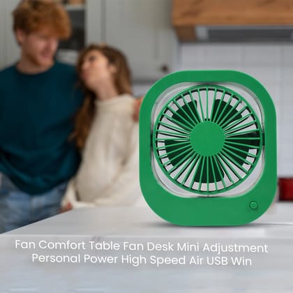 URBAN CREWPortable USB Fan - Rechargeable Fan With 2 Speeds, 180° Rotating Rechargeable Fan, Quiet Personal Fan For Travel In The Car Outdoors (Battery Not Include)