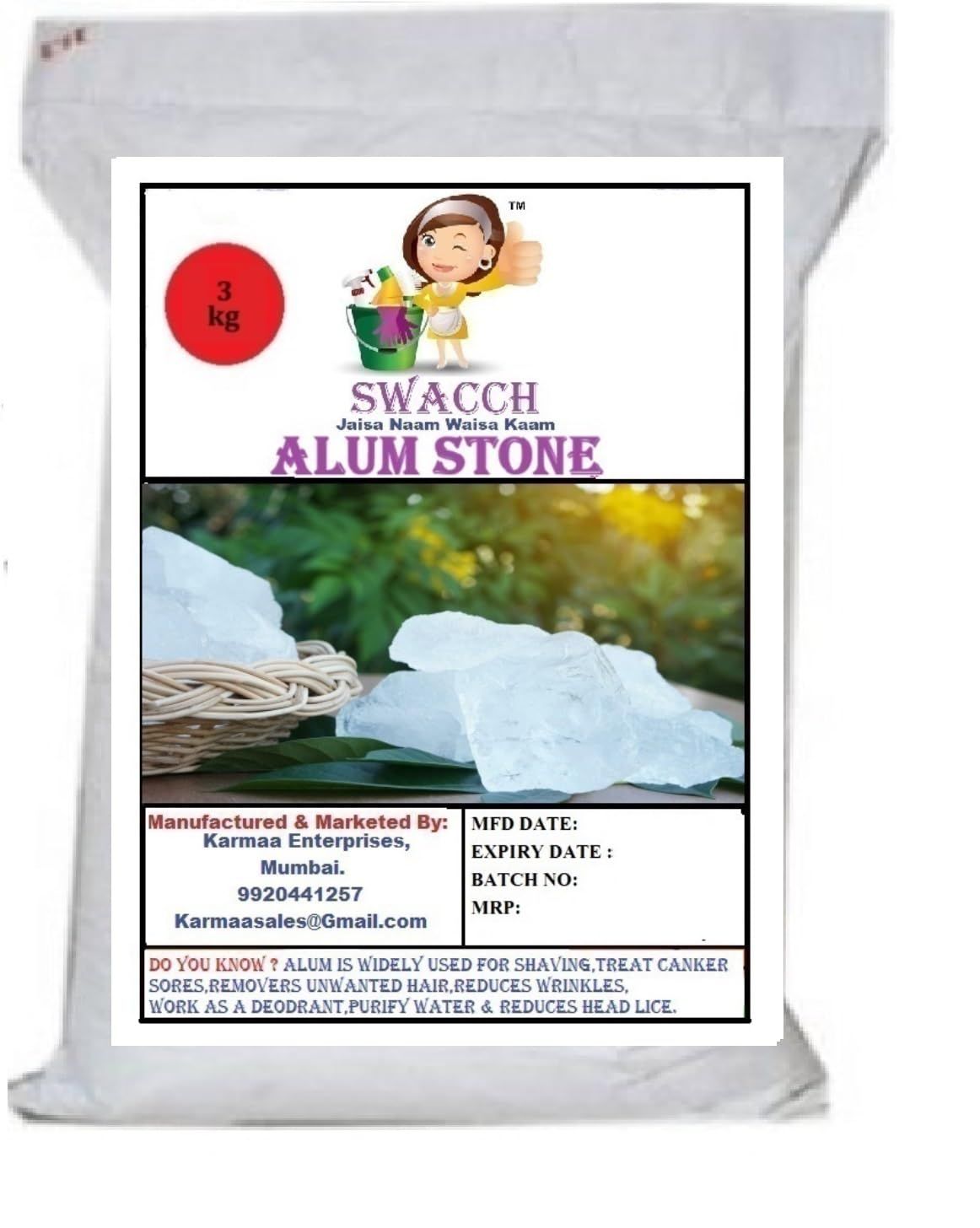 Alum Stone (3 Kg)