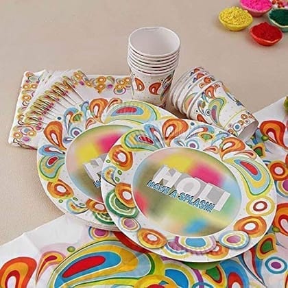 Happy Holi Tableware Set - 37 PCS