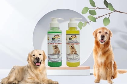 SWACCH Premium Shampoo for Golden Retriever (200ML)(Combo Pack of 2) NEEM ALOVERA & Lemon