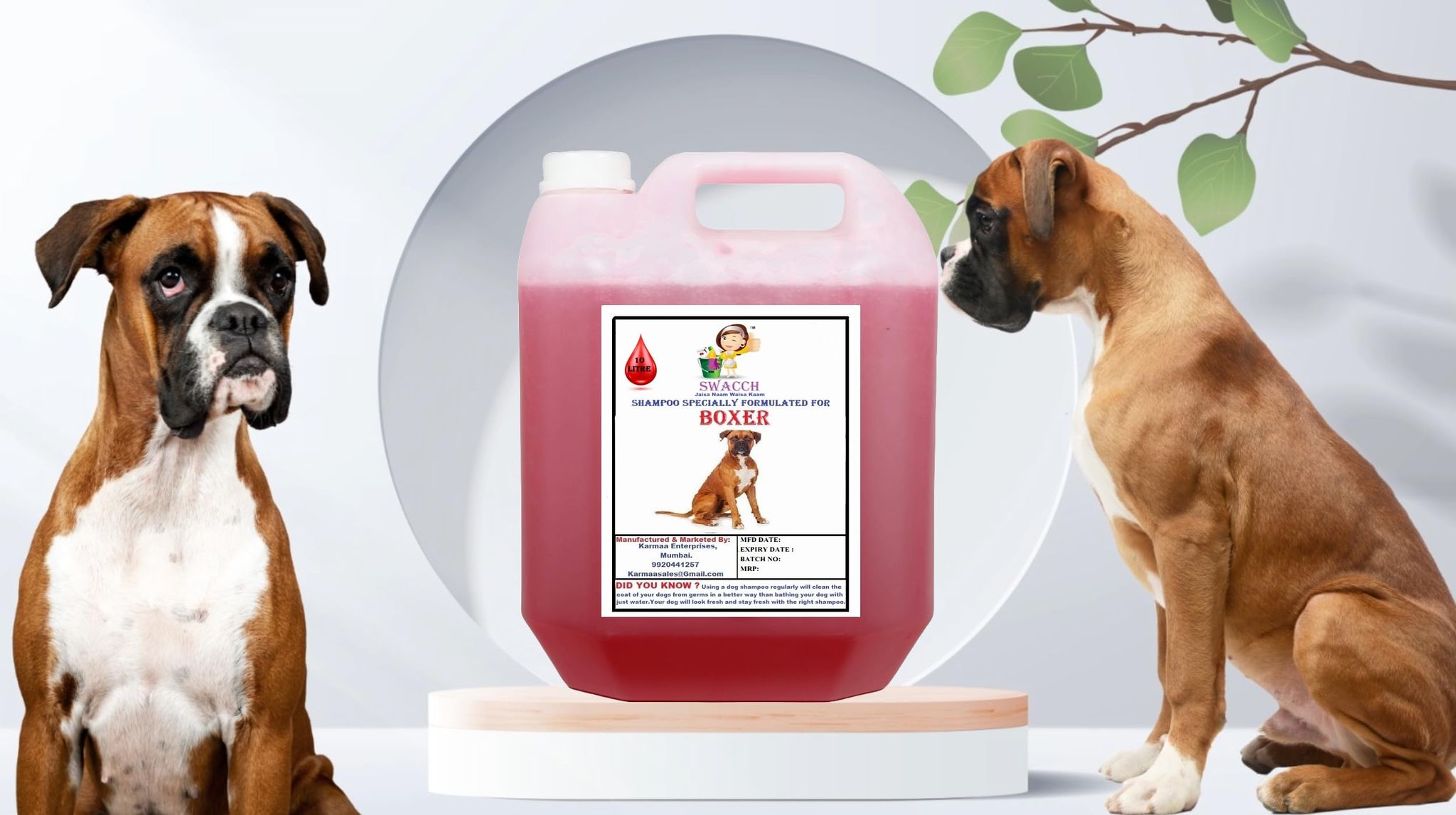 SWACCH Shampoo Specially FORMULATED for Boxer (10 Litre) Jasmine