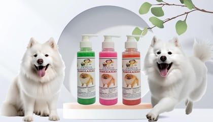 SWACCH Premium Shampoo for Pomeranian (200ML) (Combo Pack of 3) NEEM ALOVERA, Rose & Strawberry