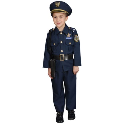 Kids Police Costume Size L