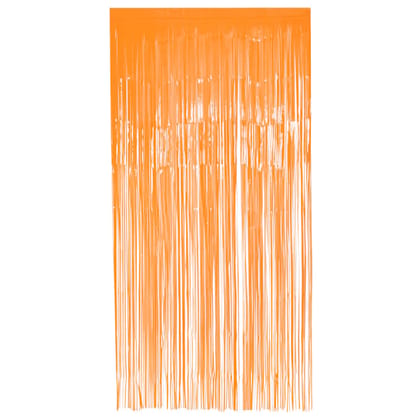 Neon Orange Foil Curtain 7FT X 3 FT