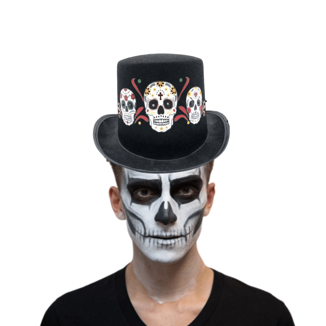 Halloween Skull Magician Hat