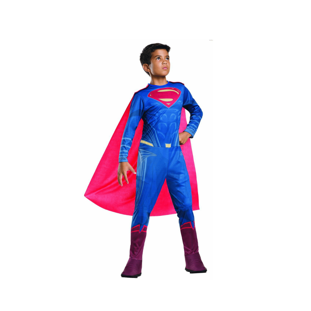 Muscular Superman Costume With Cape Size M