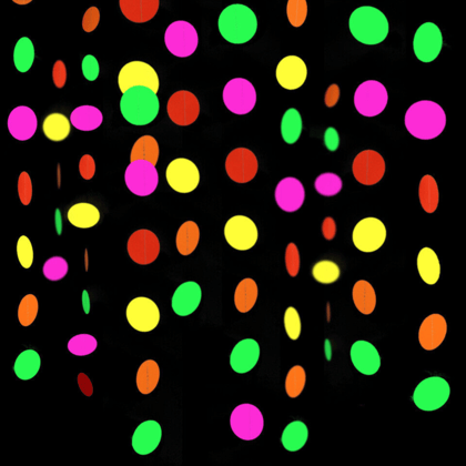 UV Glow Dot Garland - Glow in The Dark - Over 7 FT