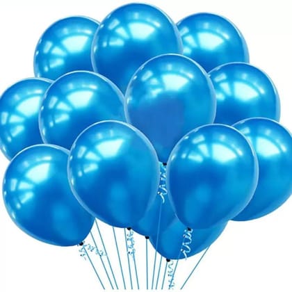 Metallic Light Blue Latex Balloons 12"