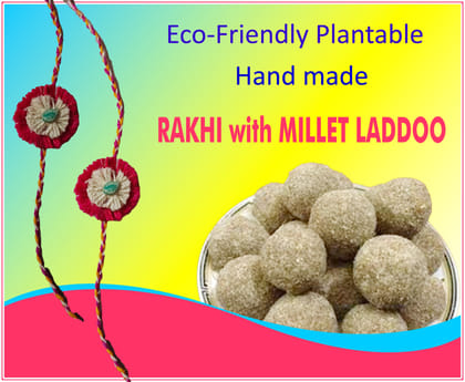 Eco-Friendly Plantable Rakhi with Millet Laddoo