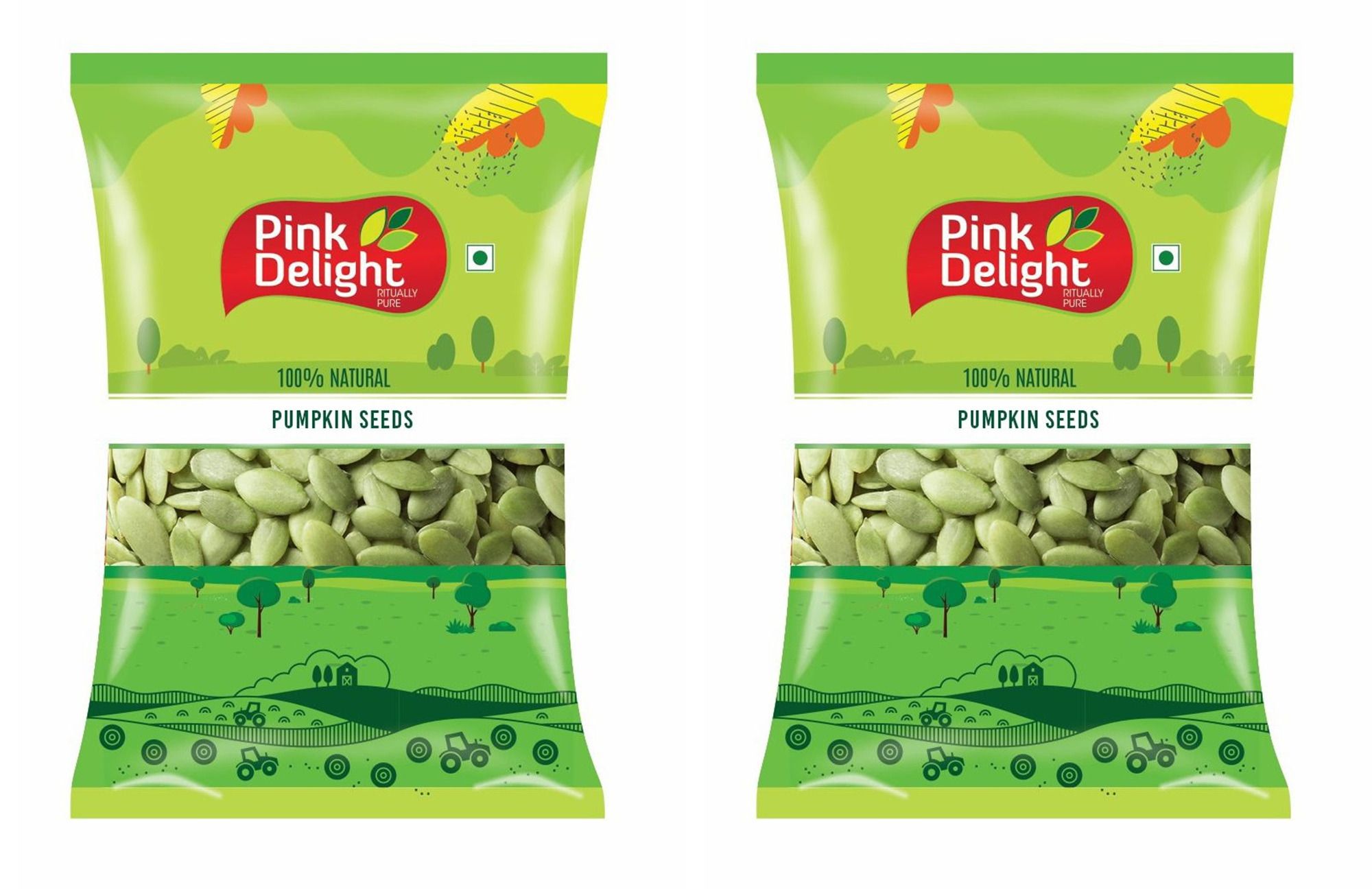 Pink Delight  | Pumpkin Seeds | Dried Seeds | 500 Gm Each | Pack of 2 | 1 Kg Pack