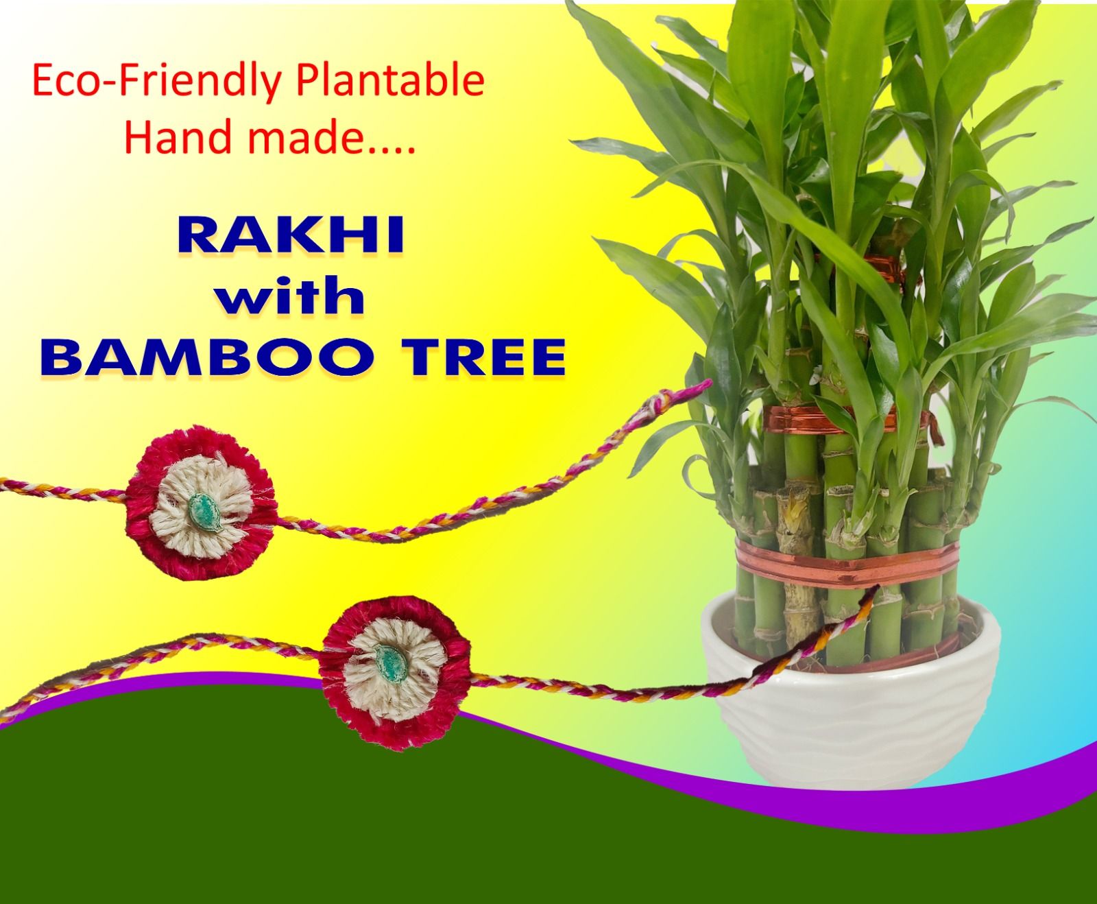 Eco Friendly Rakhi with Bamboo Tree