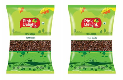 Pink Delight  | Flax (alsi) Seeds | Dried Seeds | 500 Gm Each | Pack of 2 | 1 Kg Pack