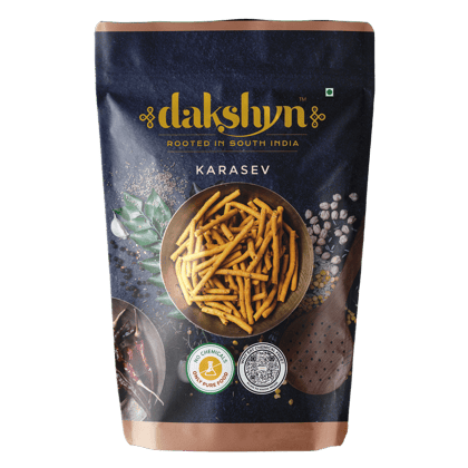 Dakshyn Karasev 150g | South Indian Snacks | No Food Chemicals | 100% Natural Ingredients (150, Pack of 4)