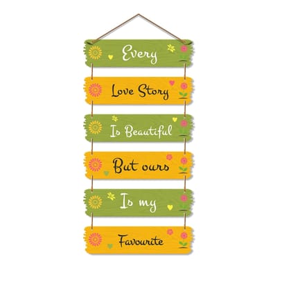 Artvibes Motivational Quotes Decorative Wall Art MDF Wall Hanger for Living Room | Bedroom | Office | Gift | Decoration Items for Home | Artworks Wall Hangings (WH_7401-10N),Set of 6