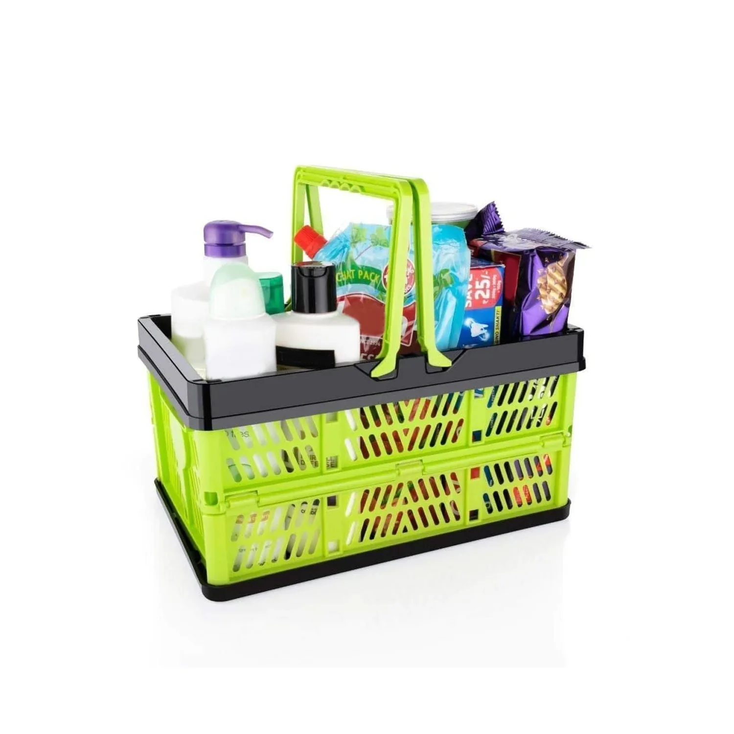 URBAN CREW MULTIPURPOSE FOLDABLE PORTABLE STACKABLE STORAGE BASKET