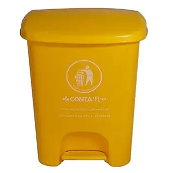 Conta Kleen Pedal Dust Bin, Grey - 30 L (0803 CK 26) - Yellow, 50 Ltr