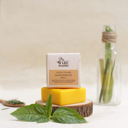 Bare Necessities Love is in the Hair Organic Conditioner Bar for Healthy Shiny Silky Smooth Hair