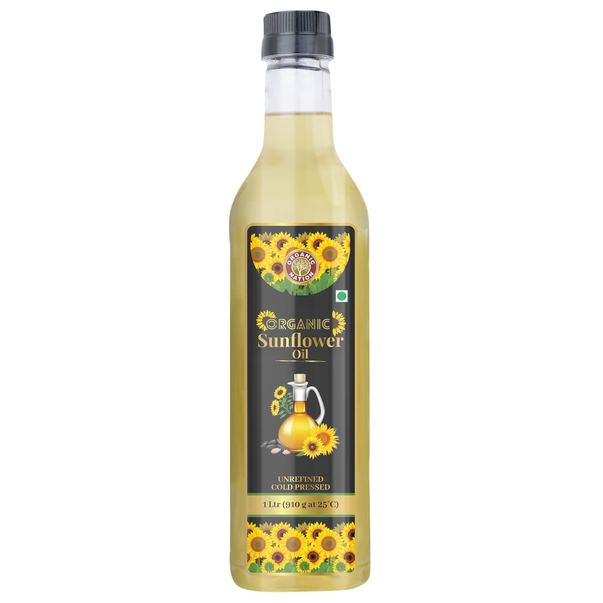 Organic Nation Refined Sunflower Oil | Best Quality Sunflower Oil | 1 Lt Pack