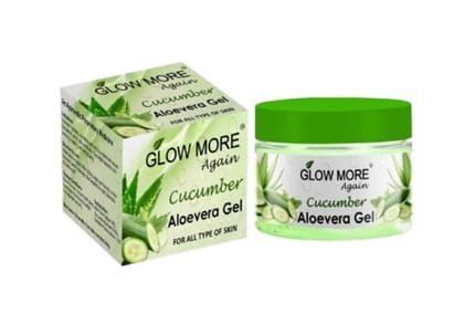 Glow More Again Cucumber Aloevera Gel ( Disappears dark circles and dark spots, Tighten pores, Brings natural glow to skin.)