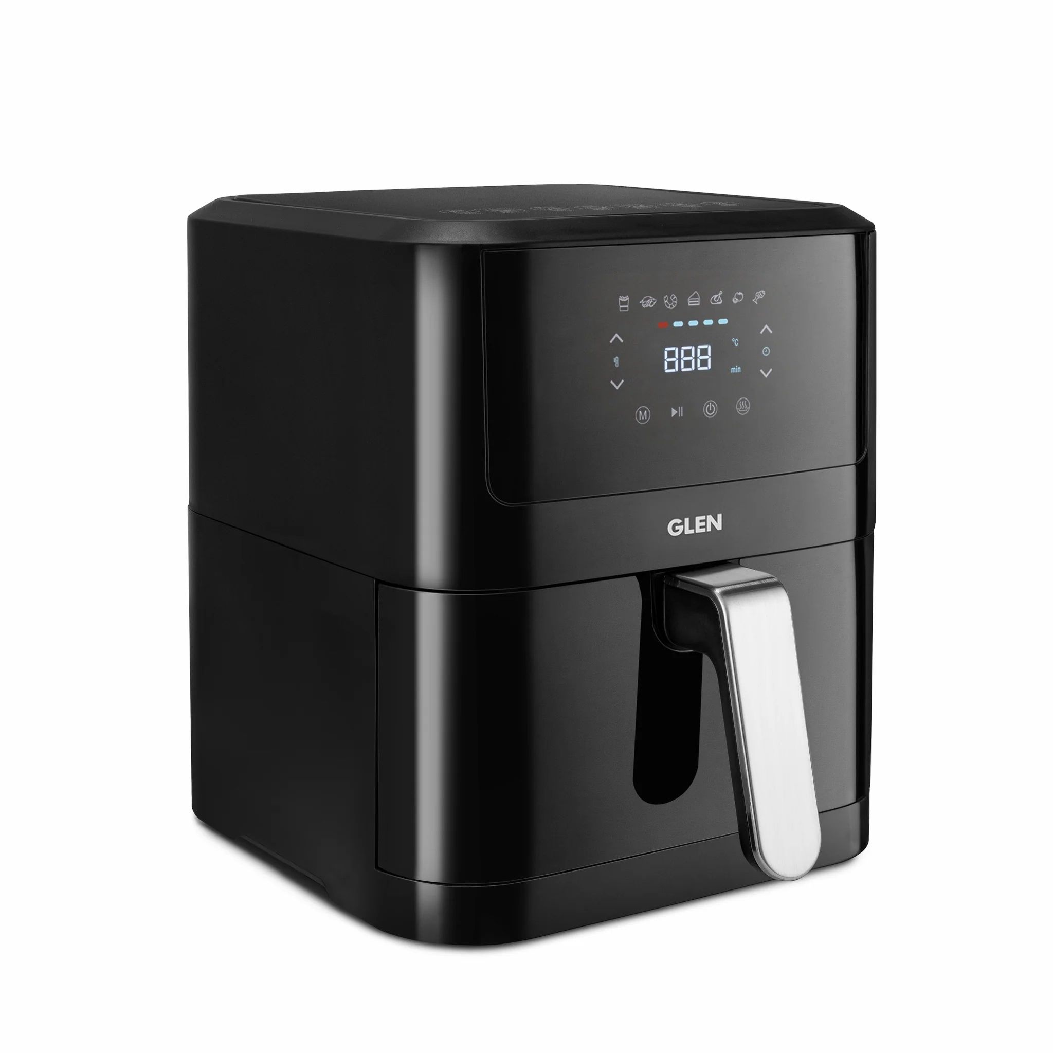 Glen Air Fryer, 6.0 Litre Digital Controls, 7 Pre Set Menu Timer, Temperature Control, 1500W -Black (SA-3042DBL)