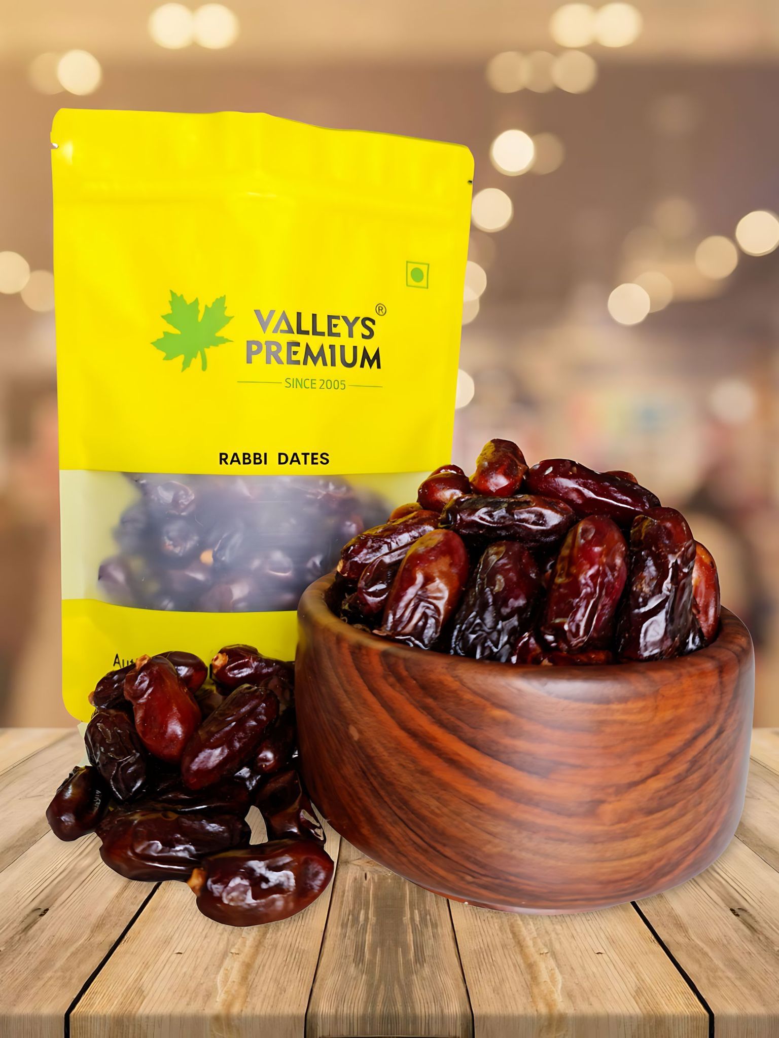 Valleys Premium Iranian Rabbi Dates 800 Grams ( Khajur Khajoor Irani Date )