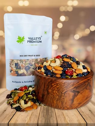 Valleys Premium Healthy Trail Mixed Dry fruits Nuts And Seeds 400 Grams