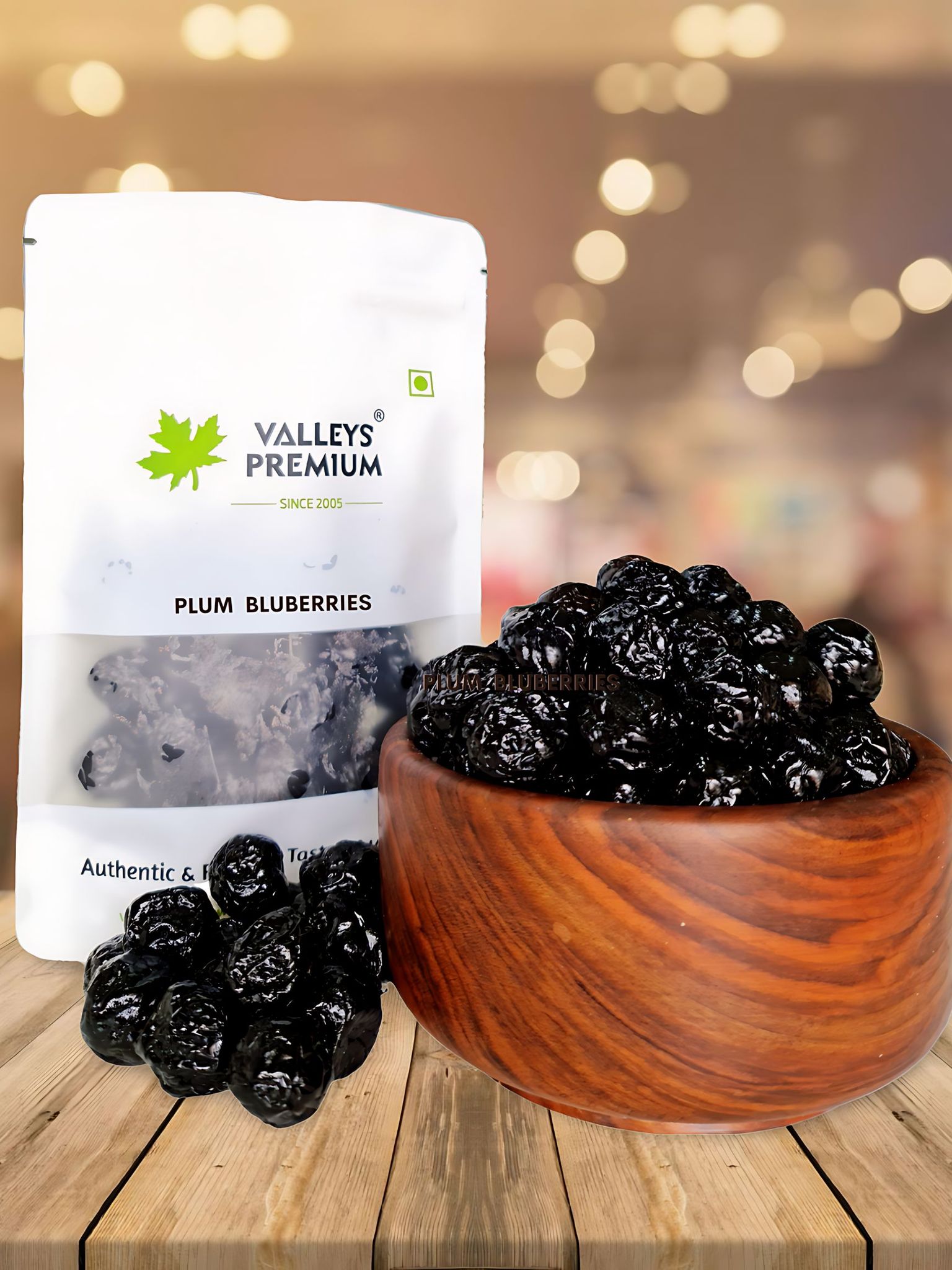 Valleys Premium Dried Blueberry Plum With Seed 400 Grams ( Bluberries )