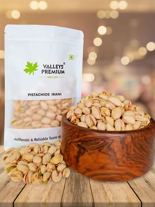 Valleys Premium Irani Pistachios Roasted And Salted 400 Grams