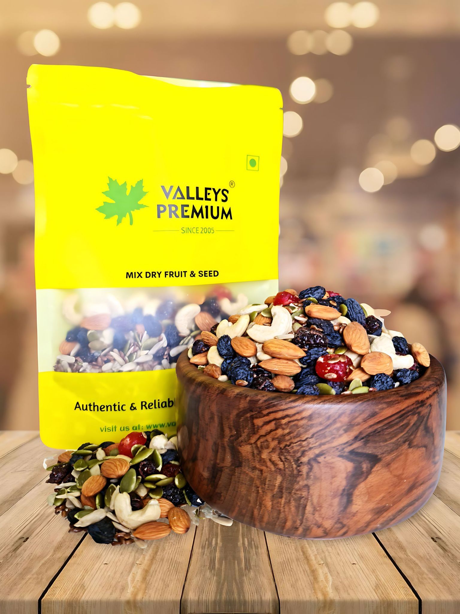 Valleys Premium Healthy Trail Mixed Dry fruits Nuts And Seeds 800 Grams