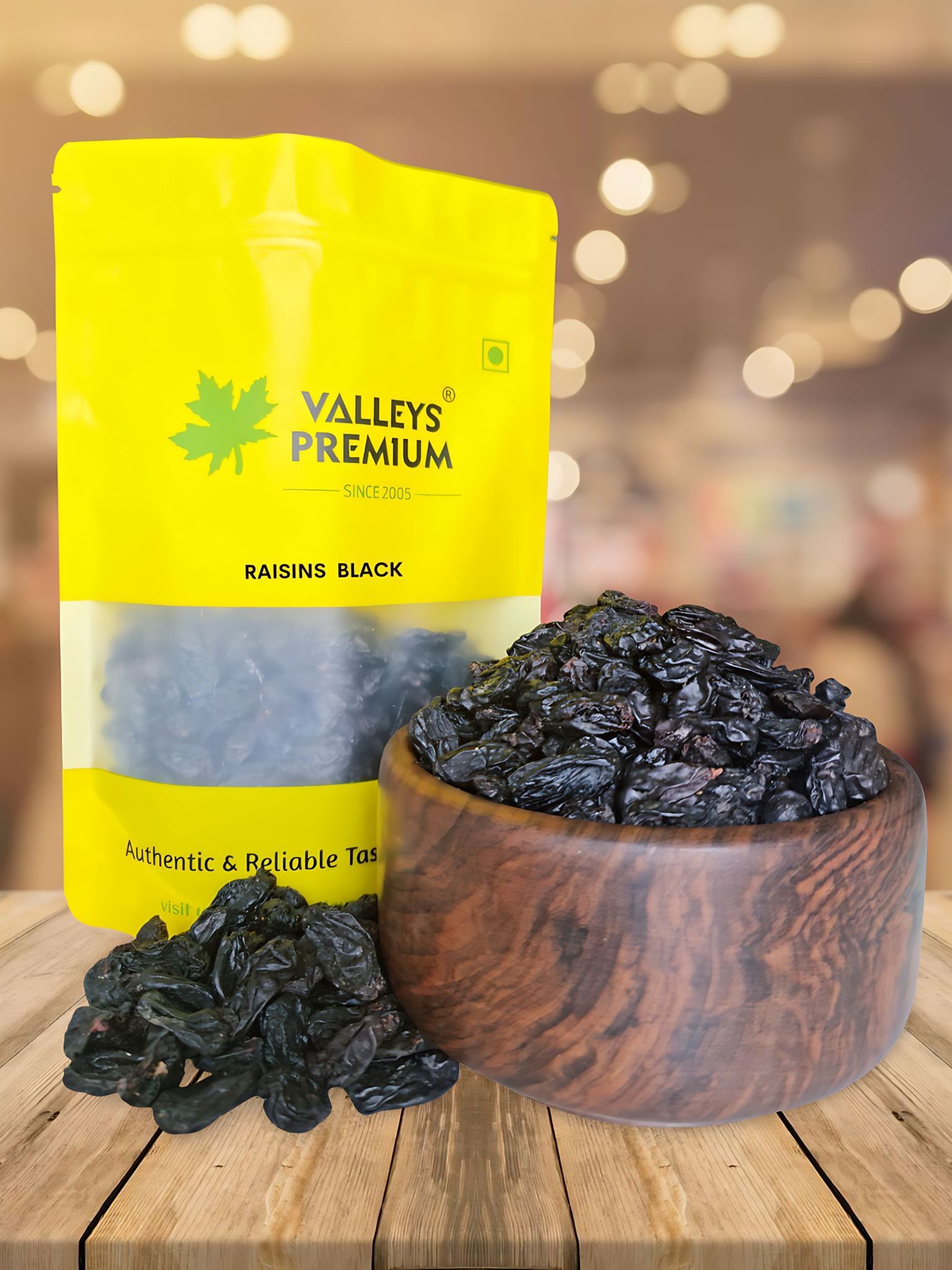 Valleys Premium Afghani Black Raisins Seedless 800 Grams