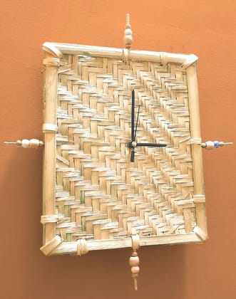 Bamboo Handicraft Hanging Clock