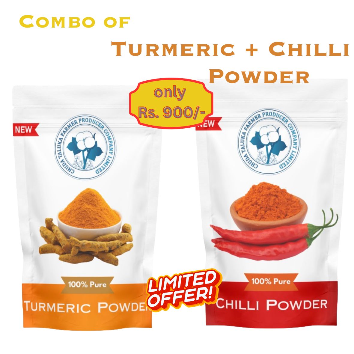 Combo Turmeric and Chilli Powder