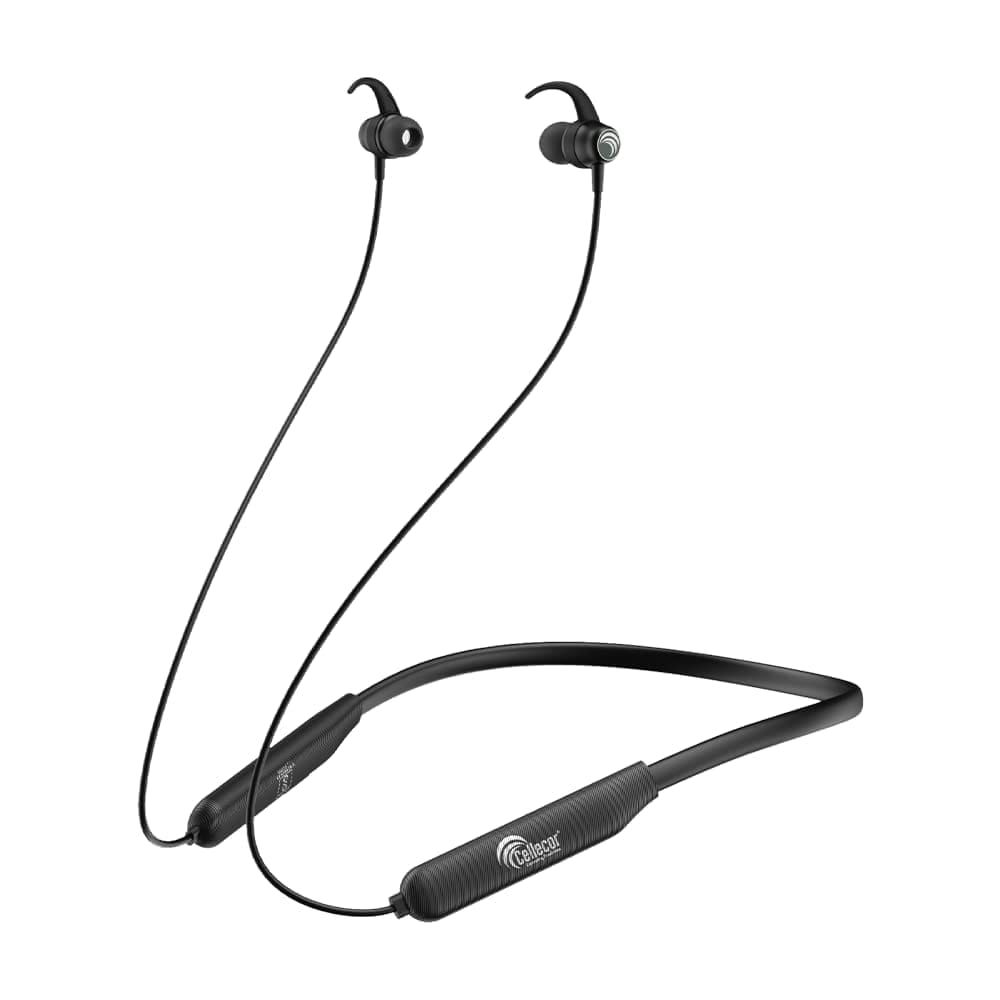 CELLECOR BS-2 Wireless Waterproof Bluetooth Earphone Neckband with Big 25 Hours Playtime