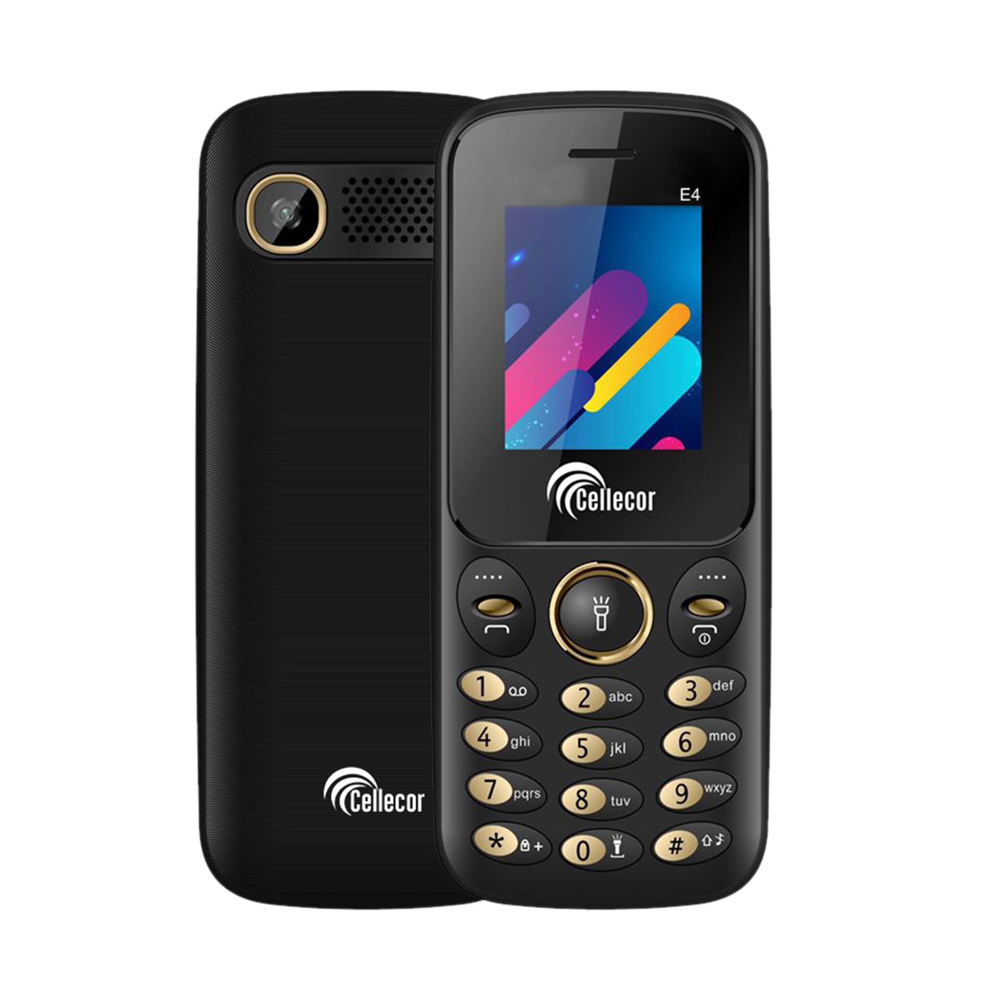 CELLECOR E4 Dual Sim Feature Phone 2750 mAH Battery with Vibration, Torch Light, Wireless FM and Rear Camera (1.8" Display)