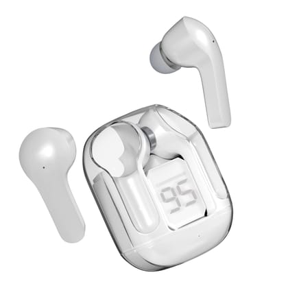 CELLECOR BroPods CB07 Waterproof Earbuds with Transparent Case|25 Hours Playtime|Touch Control|ENC|Auto Pairing|10mm Drivers|5.1v Bluetooth