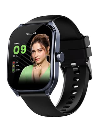 CELLECOR M6 Twist 2.01" Curved HD Display | 800 NITS | AOD | BT-Calling | AI Voice | IP68 | Rotating Crown | SmartWatch