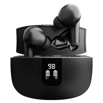 CELLECOR BroPods CB33 TWS with 60 Hours Playtime, Digital Display, Automatic Pairing, HD Sound and 5.1V Bluetooth - Black