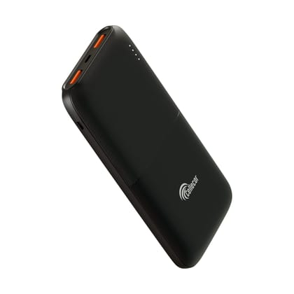 CELLECOR (CLPB-10) 10000mAH Lithium Polymer Power Bank | 12W Fast Charge | Dual USB Output | Dual Input-Type C & Micro USB | Power LEDs Indicator (Black)